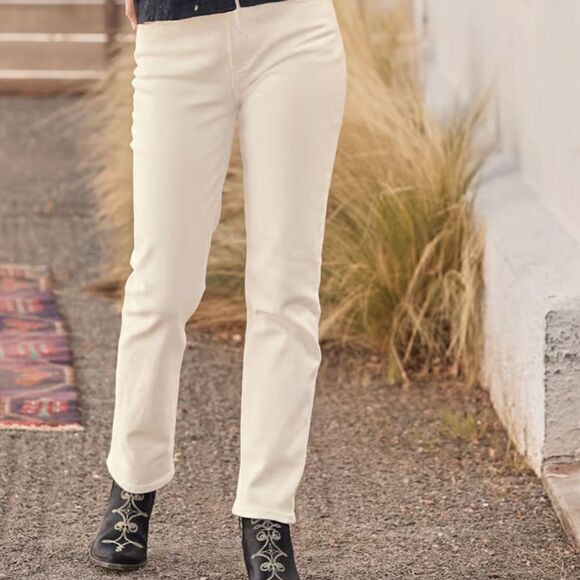 DRIFTWOOD x Sundance Stella Classic Straight Jeans in Cloud White - Picture 2 of 7